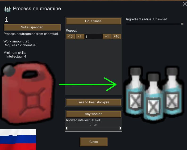 Process Neutroamine from Chemfuel rus