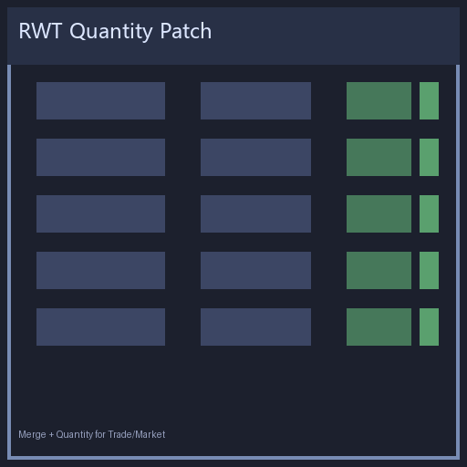 RWT Quantity Patch (转移/市场上架数量调整)