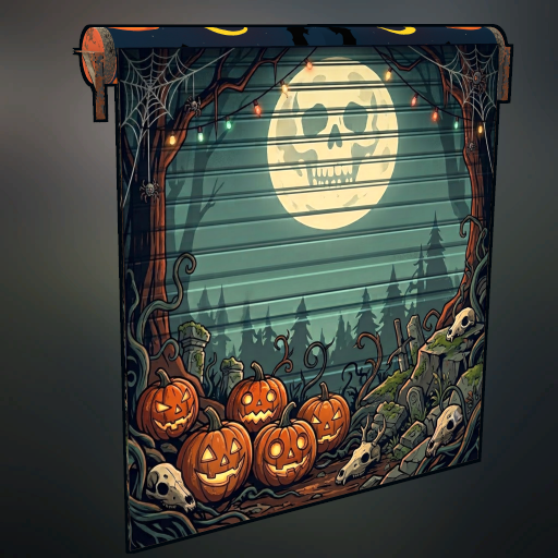 Skull Moon Garage door