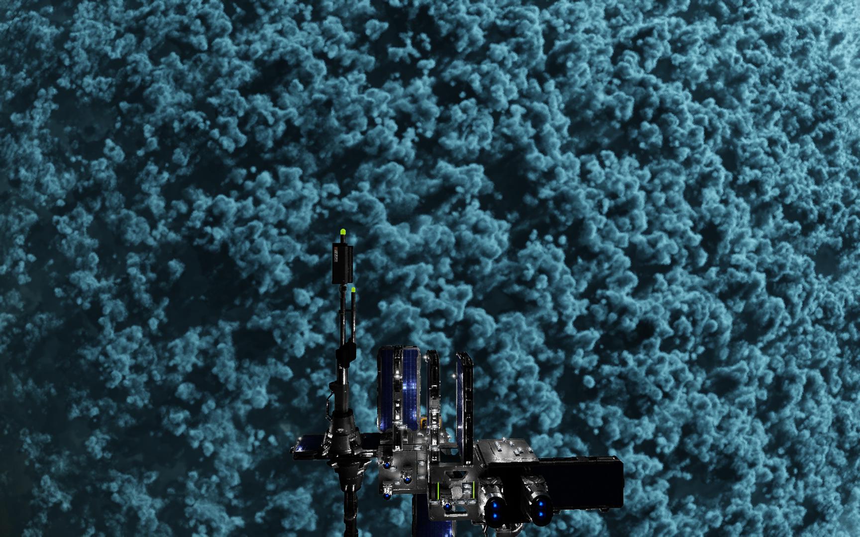 deepian satalite probe plunging into the gas gaint