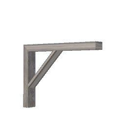 Grey wood bracket