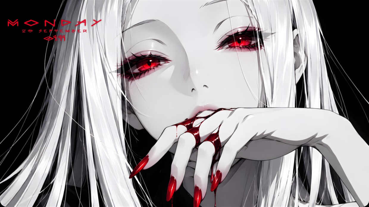 Red Eyes Anime White
