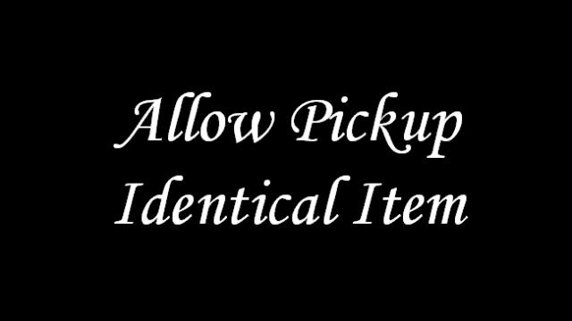 Allow Pickup Identical Item