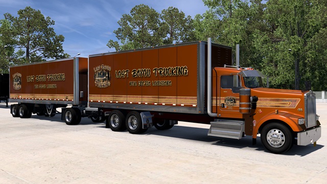 Lost Bayou Trucking SCS W900 Rigid Box with 32 foot Pup