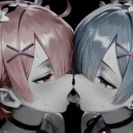 ram and rem dark background / colored 4K