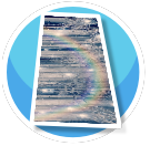 Rainbow on a winterday
