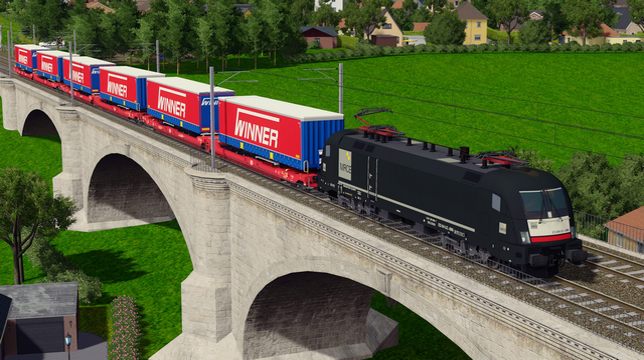 MRCE ES64U2 WINNER train