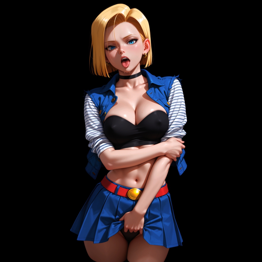 Android 18 [Dragon Ball] | Dark Background | Dark & Colored Versions | 4K