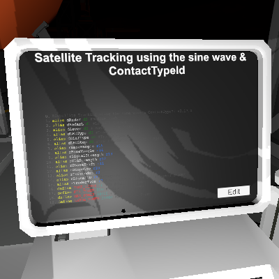 Satellite Tracking using the sine wave & ContactTypeId