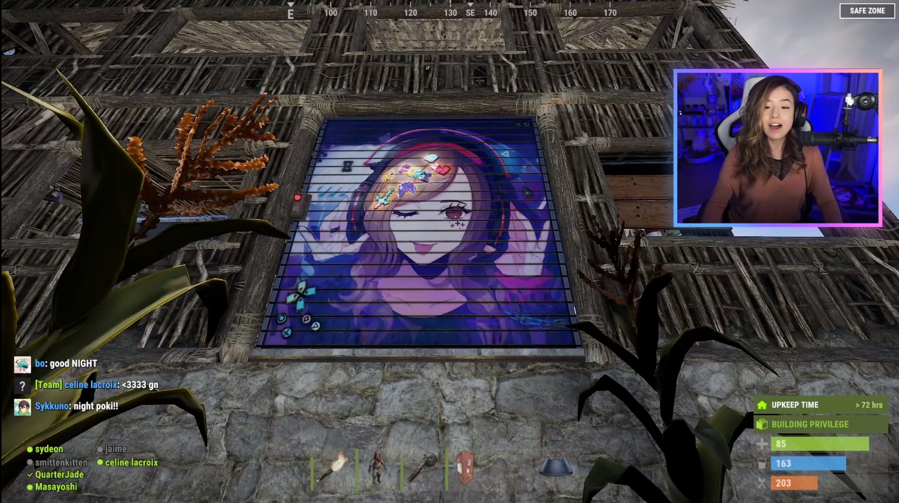 Pokimane Garage Door
