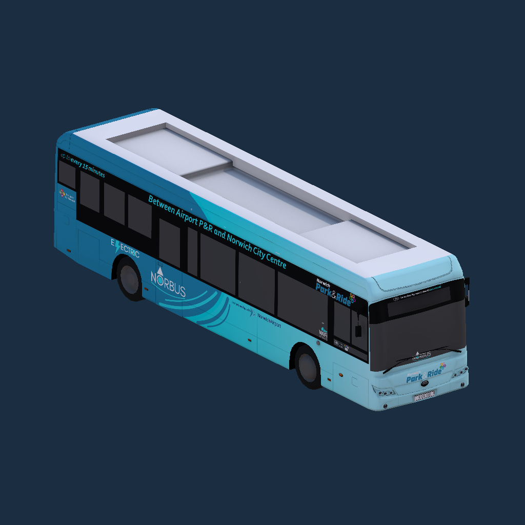 Yutong E12 NorBus Norwich Park&Ride Airport Branded