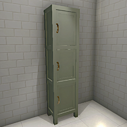 Sage green bathroom cabinet