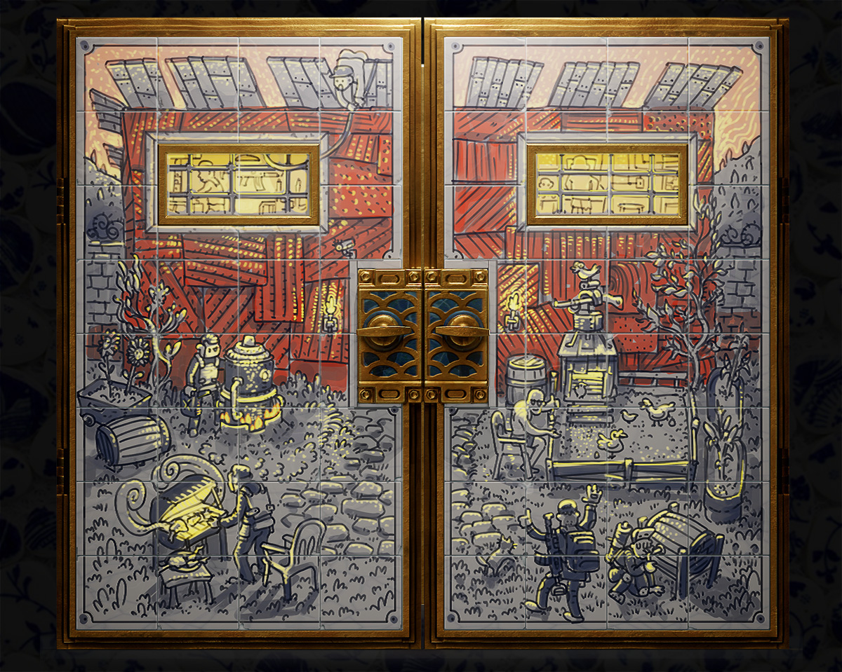 Porcelain Armored Double Door