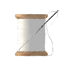 White Thread with Needle