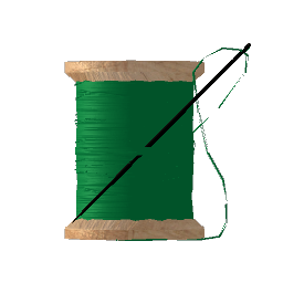 Green Thread with Needle