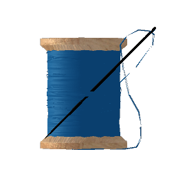 Blue Thread with Needle