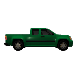 Pickup Truck, Green