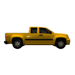 Pickup Truck, Yellow