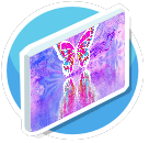 Schmetterling rosa
