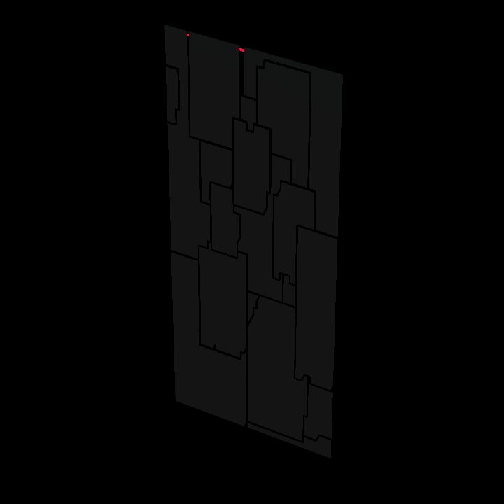 Scifi light panels - vert red