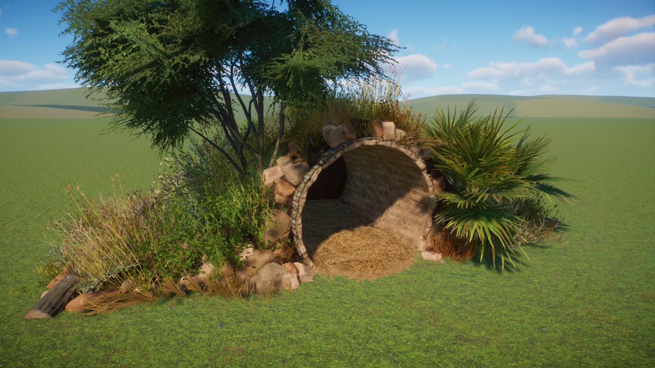 Savannah Log Burrow Shelter