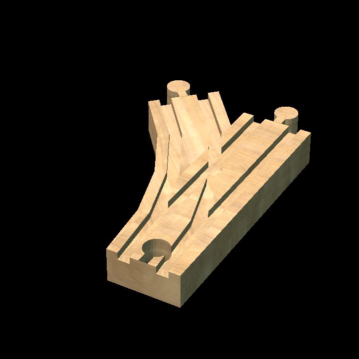 Wooden track  Y Lcurv 2M