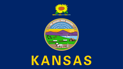 The flag of the state of Kansas