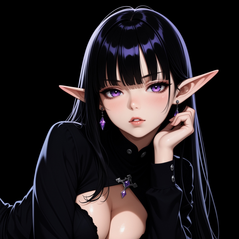 Girl | Dark Background | Dark & Colored Versions | 4K