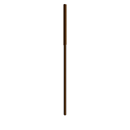 pole 275cm x 5cm x5cm Dark Wood Nut