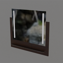 Mirror Dark Wood Nut
