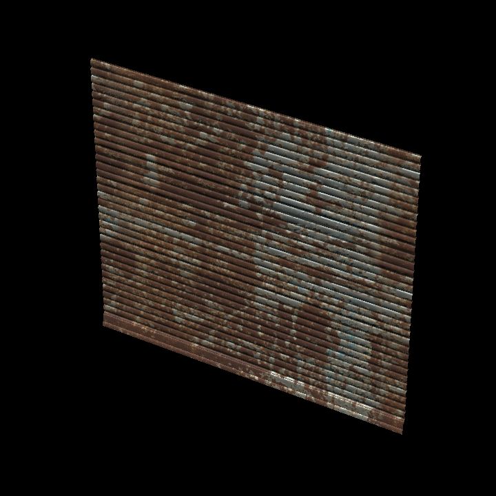 Corrugated wall 2x1 rusty #5