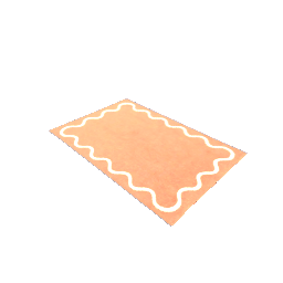Coral Squiggle Rug Large