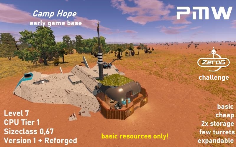 PMW-BA-Camp Hope (early game base lvl 7 CPU-T1 SC 0.67 Version1+Reforged)