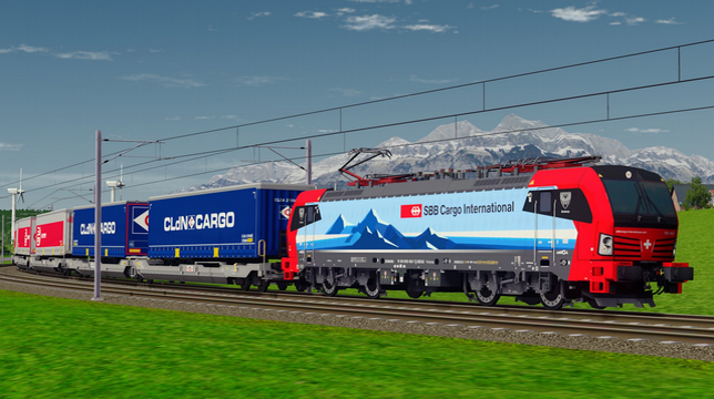 Vectron SBBCI 193 463 Intermodal train