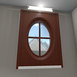 Window Insert Oval Dark Oak small