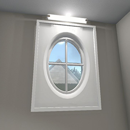 Window Insert Oval Satin White small