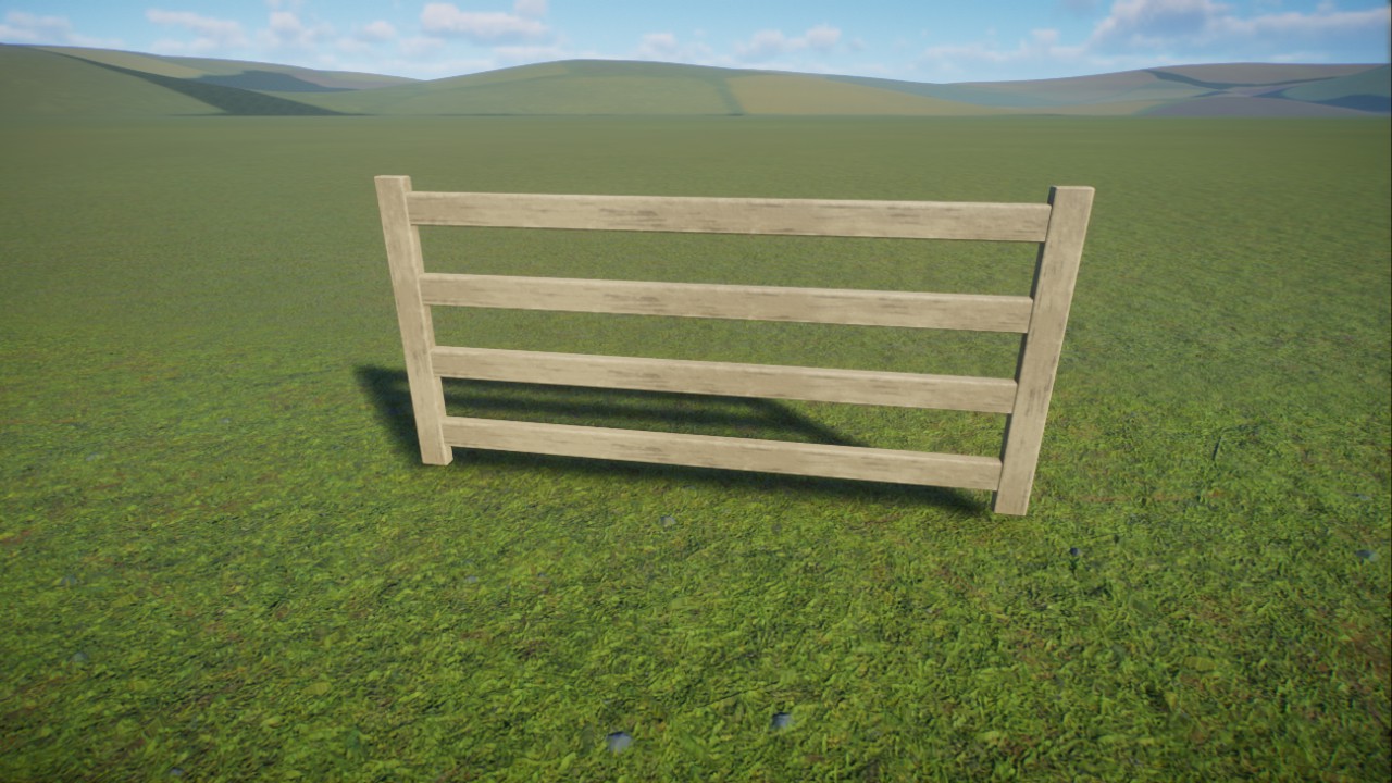 Default Asphalt Light Path Fence/Railing (Paintable)