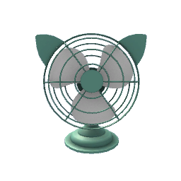 Cat Fan- Blue