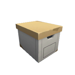 Closed File Box- Light Brown