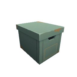 Closed File Box- Blue