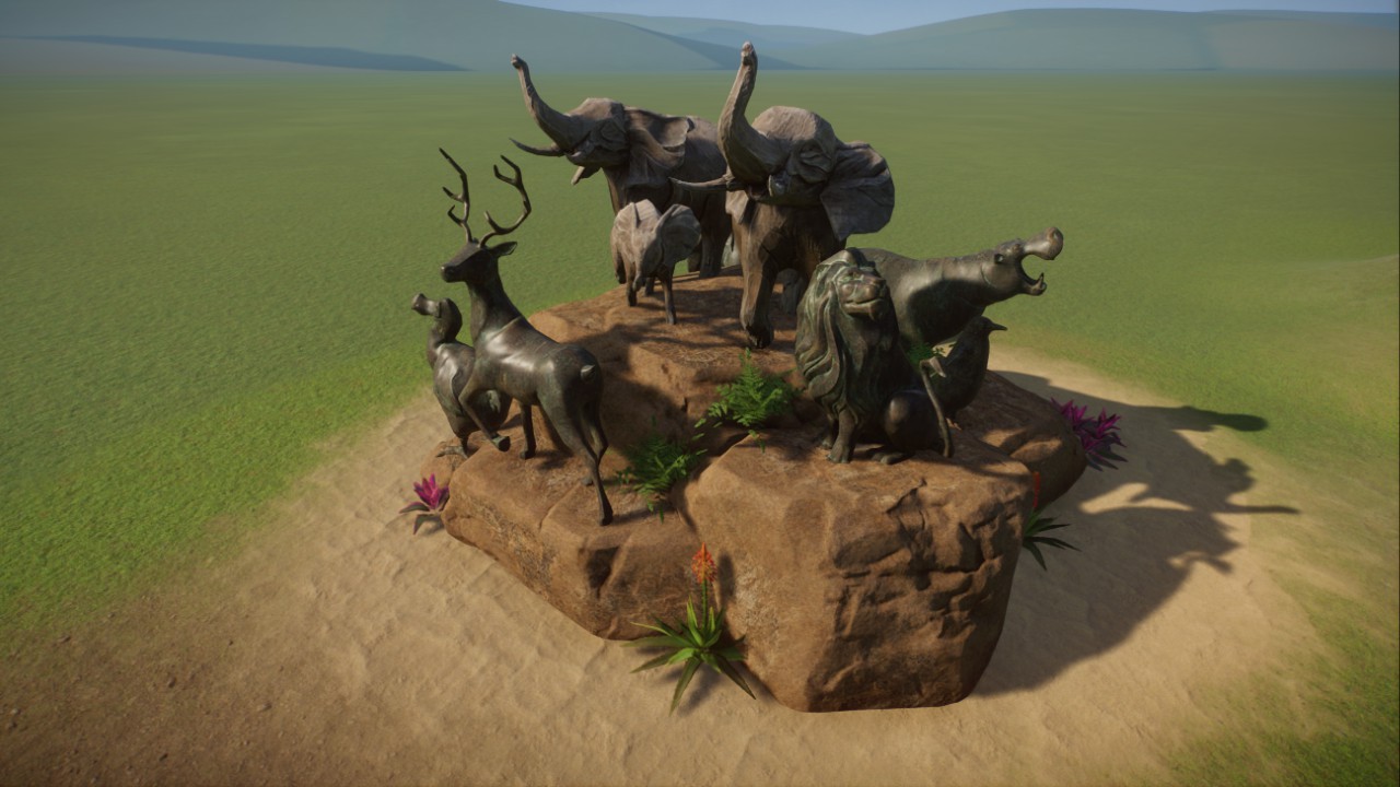 Simple center piece with statues