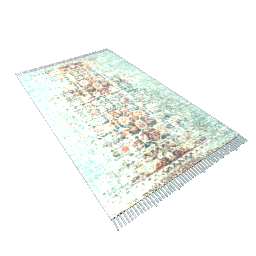 Large Fringe Rug- Blue