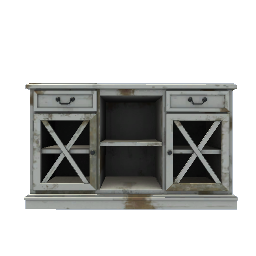 Country Console- White Distressed