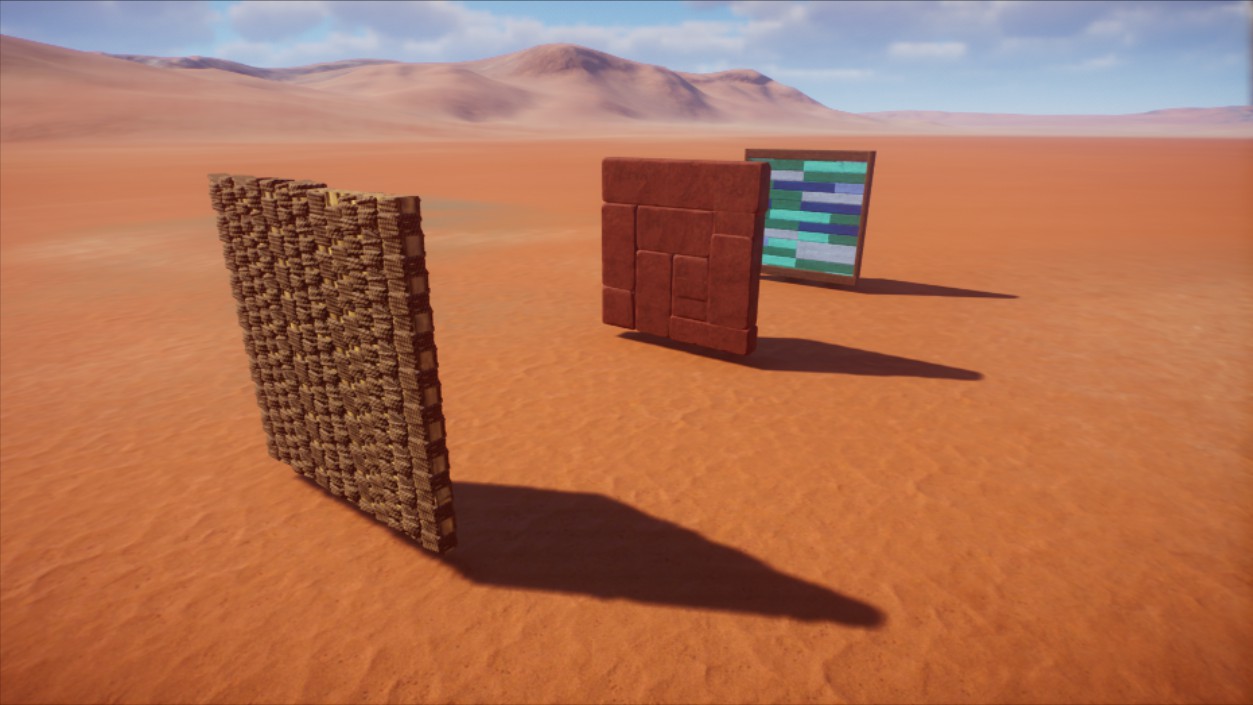 3 custom wall textures (South America)