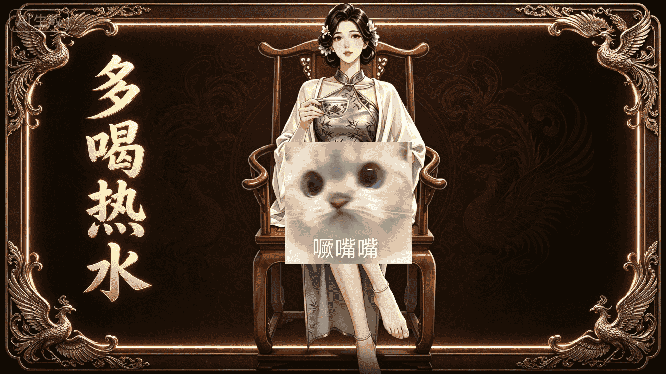 <size=20><color=#0000ff>【多喝热水】</color><color=#ff1493>旗袍</color> preview
