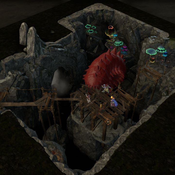 Cave Worm Encounter