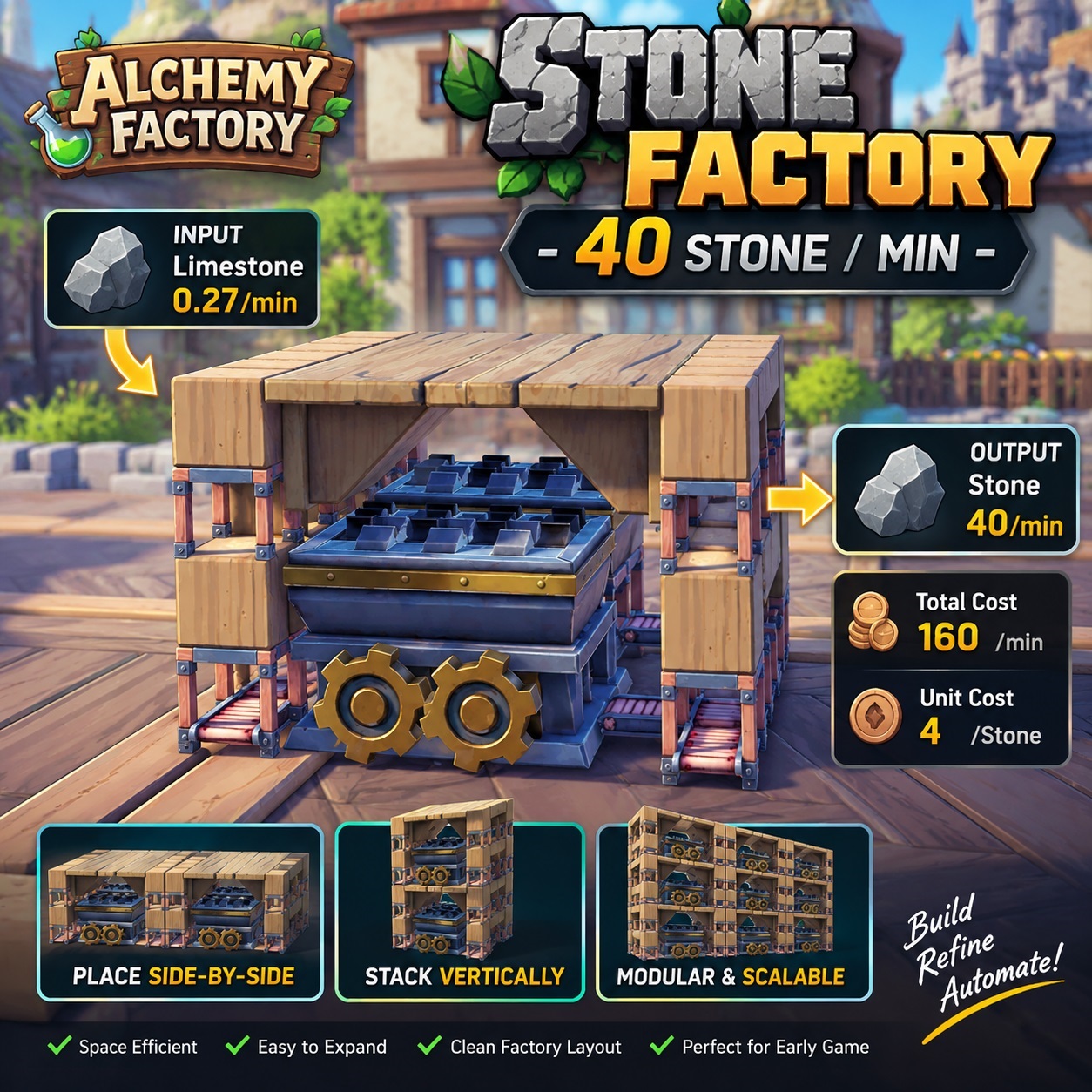Stackable Stone Factory – 40 Stone/min