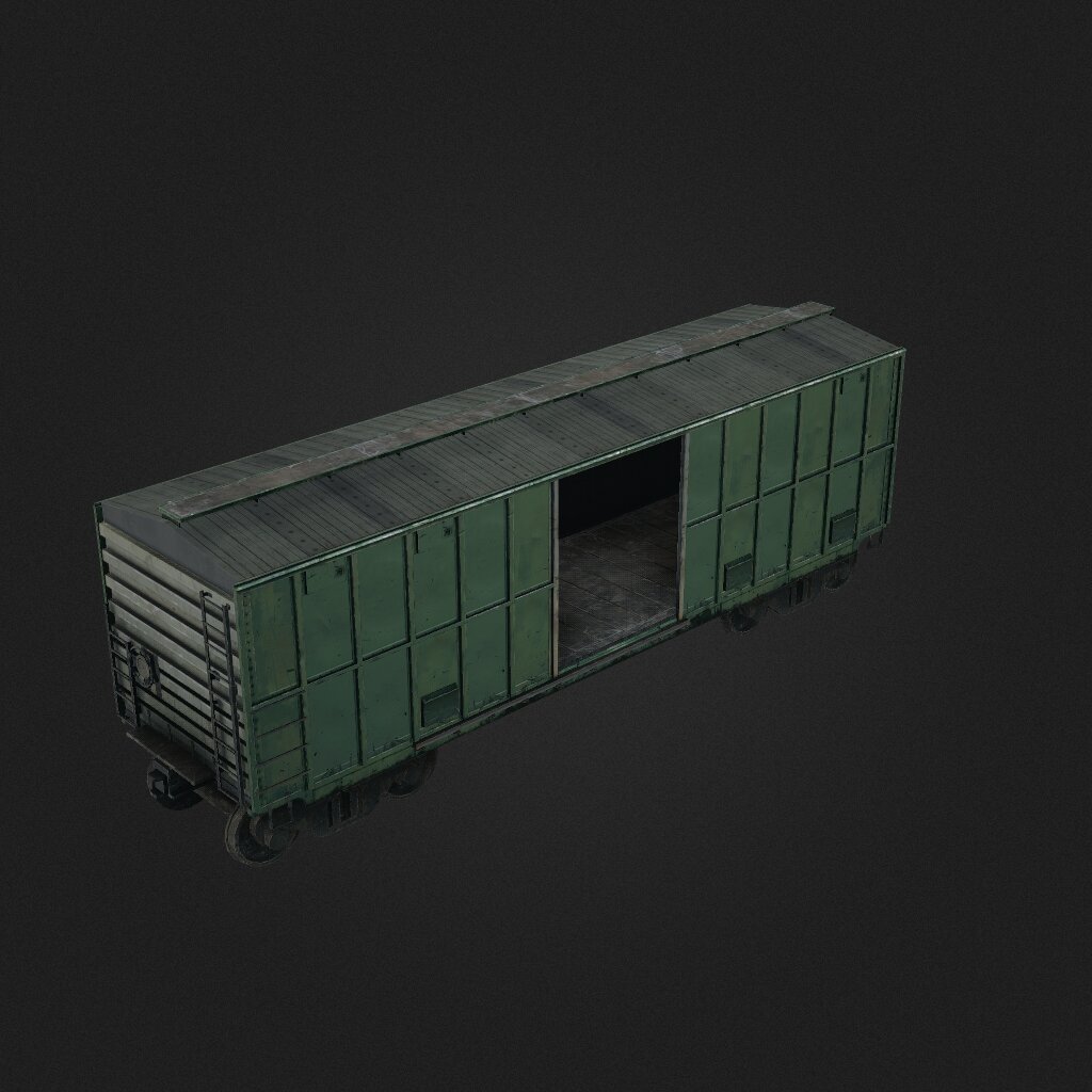 train car with undercarriage