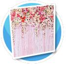 Pink Floral Curtain