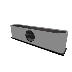 Sideboard White gloss corroded Metal